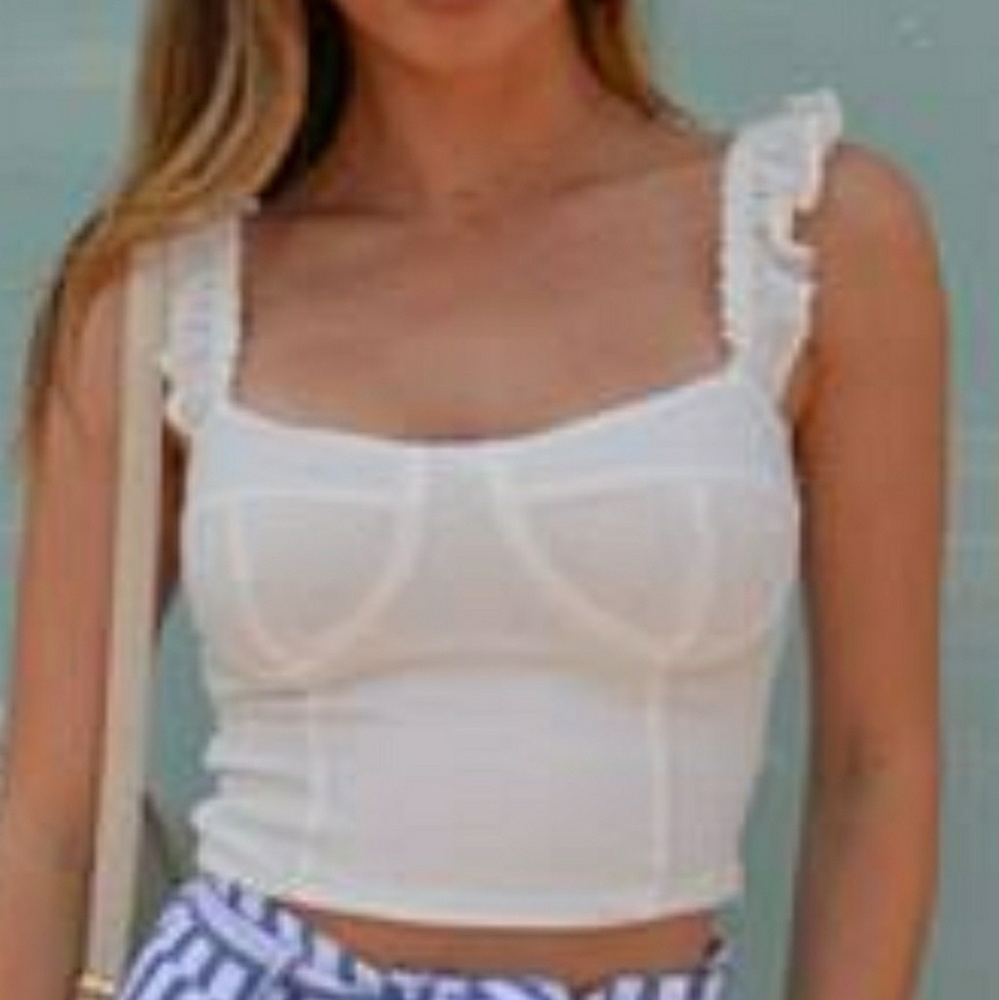 Crop Top - White Size Small